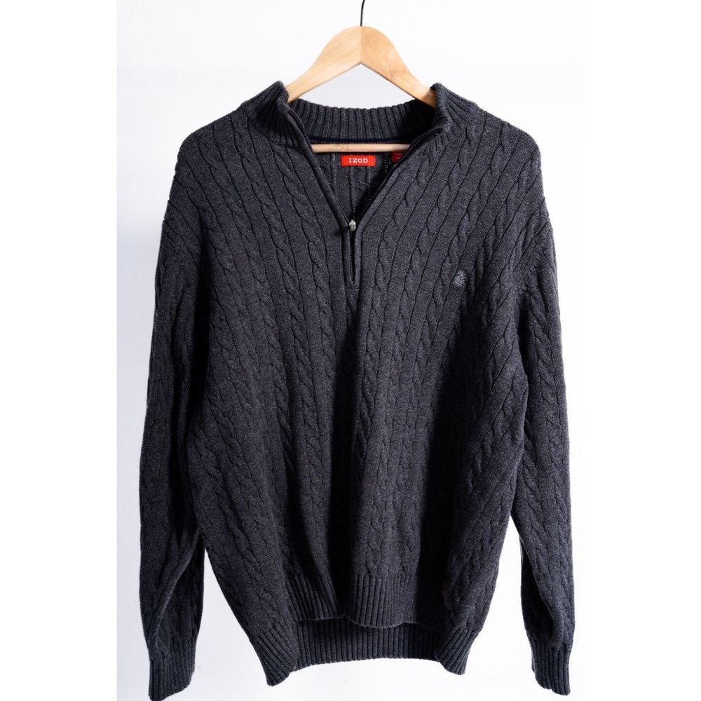 VINTAGE IZOD QUARTER ZIP SWEATER
